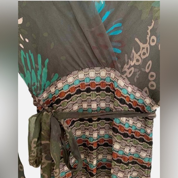 Missoni Metallic Mix Media Silk Dress w Wide leg Sleeves - Picture 10 of 14